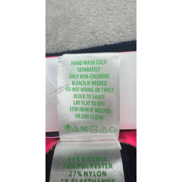 Lilly Pulitzer Womens Blue Textured Knit Skirt 44% Viscose  Size Large - Picture 6 of 8